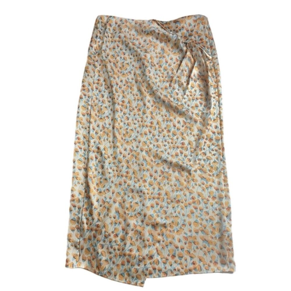 Vince Skirt Carnation Asymmetric Cascade Draped Midi A Line size 4